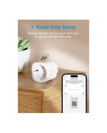 Meross Smart Wi-Fi Plug Matter with Energy Monitor