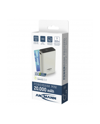 Ansmann Powerbank PRO 20.000 mAh USB-A+C Port 22,5W wh. 1700-0157