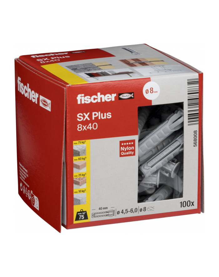 Fischer plug SX Plus 8x40 100 pcs główny