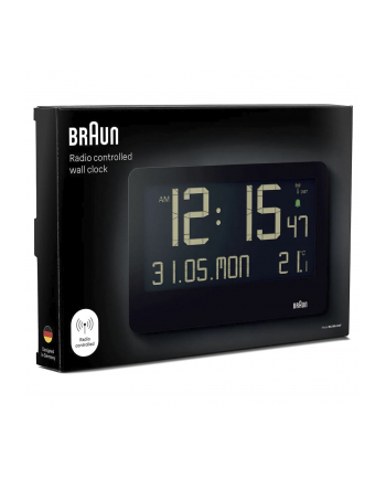 Braun BC 14 Kolor: CZARNY Radio Wall Clock digital