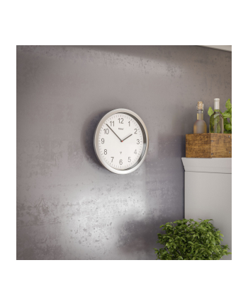 Mebus 19809 radio wall clock Kolor: BIAŁY/silver