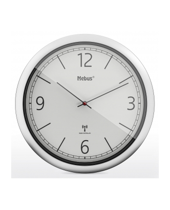 Mebus 19810 radio wall clock grey/silver