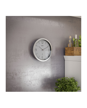 Mebus 19810 radio wall clock grey/silver