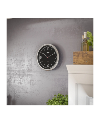 Mebus 19813 radio wall clock Kolor: CZARNY/silver