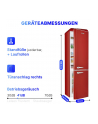 Bomann KGR 7328.1 red Retro Fridge-Freezer  188cm - nr 2