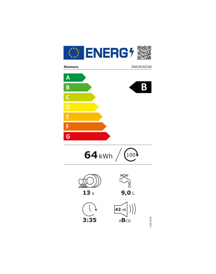 Siemens SN63EX02AE  60cm Fully Integrated Dishwasher główny