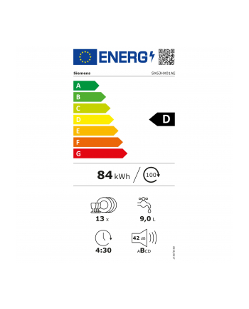 Siemens SX63HX01AE   60 cm Fully Integrated Dishwasher