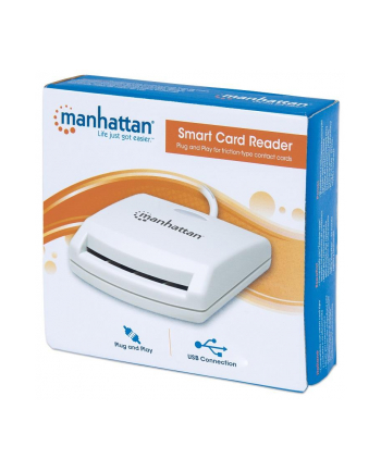 Manhattan Czytnik kart Smart USB zewnętrzny stykowy