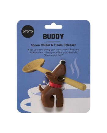 OTOTO Buddy Brown Spoon Holder 'amp; Steam Releaser