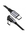 UGREEN USB-C to Angled USB2.0-C Round Cable 1m Gray Black - nr 13