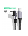 UGREEN USB-C to Angled USB2.0-C Round Cable 1m Gray Black - nr 6