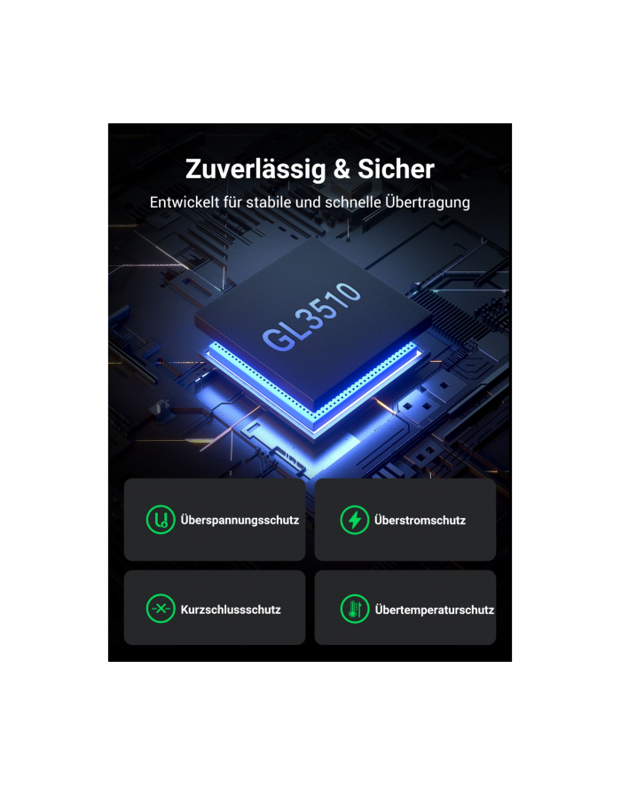 UGREEN USB-C to 7-Port USB-A 3.0 Hub DC 12V (wersja europejska) główny
