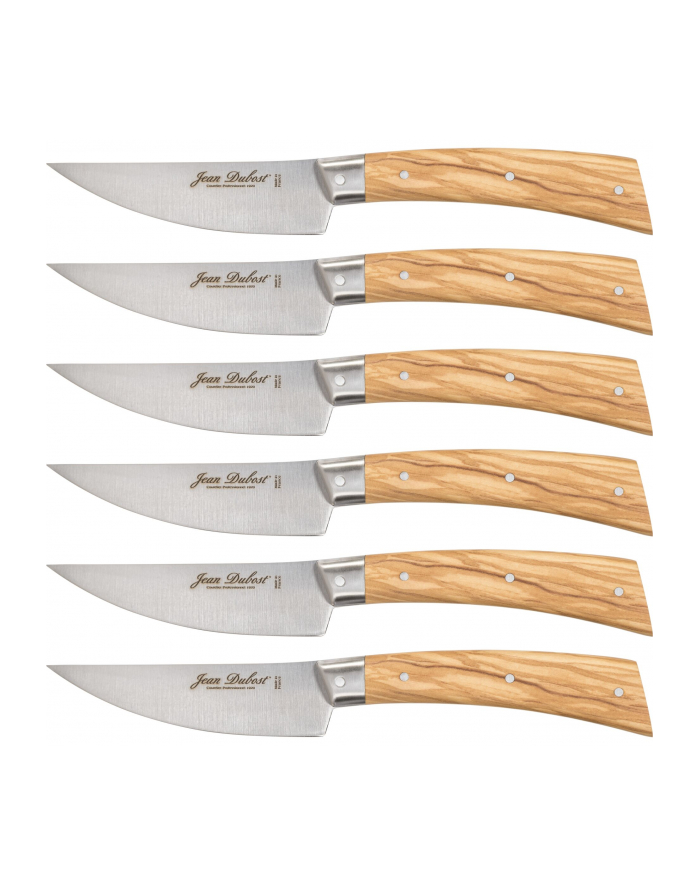 Jean Dubost Laguiole 6 pcs. Steak Knife Set, Olive główny