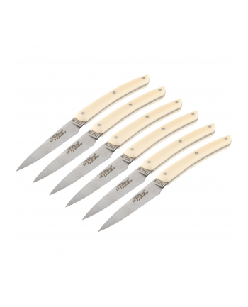 Jean Dubost Laguiole 6 pcs. Knife Set, Acrylic Ivory