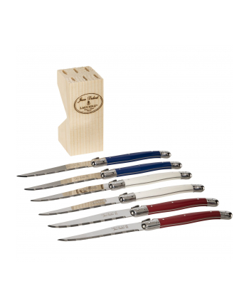 Jean Dubost Laguiole 6 pcs. Knife Set, Mixed Colours