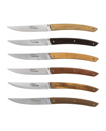 Jean Dubost Laguiole 6 pcs. Knife Set, Mixed Wood