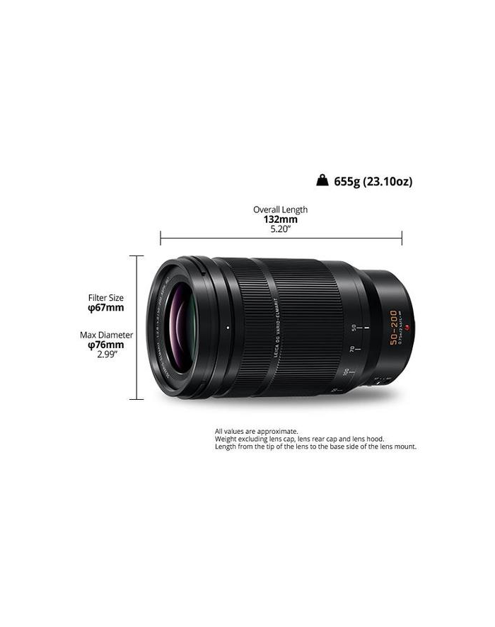 Panasonic 2,8-4,0/50-200 DG Leica ASPH. Power OIS główny