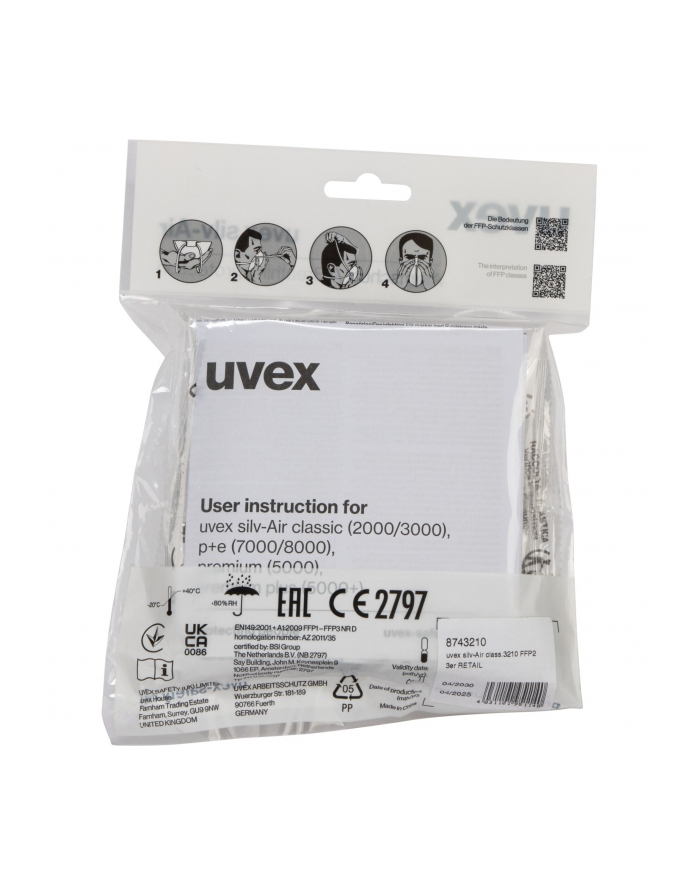 uvex silv-Air class.3210 FFP2 3x główny