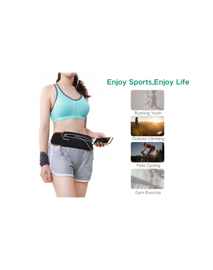 UGREEN Outdoor Running Waist Belt Pack Black główny