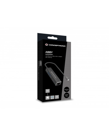 Conceptronic ABBY14B 4-Port Hub with Ethernet