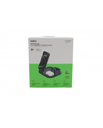Belkin BOOST Charge 3in1 Qi2 15W magn.Charg.Stand bl.  WIZ029vfBK