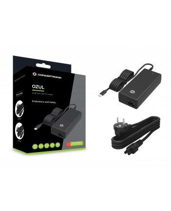 Conceptronic OZUL03BE 100W GaN USB Desktop-Charger
