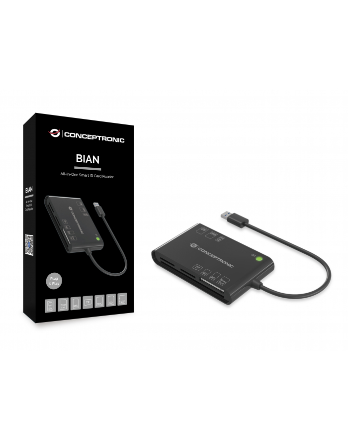 Conceptronic BIAN01B All-in-One Smart-ID Card Reader główny