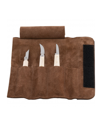 Kirschen Set of carving knives Velourleather bag