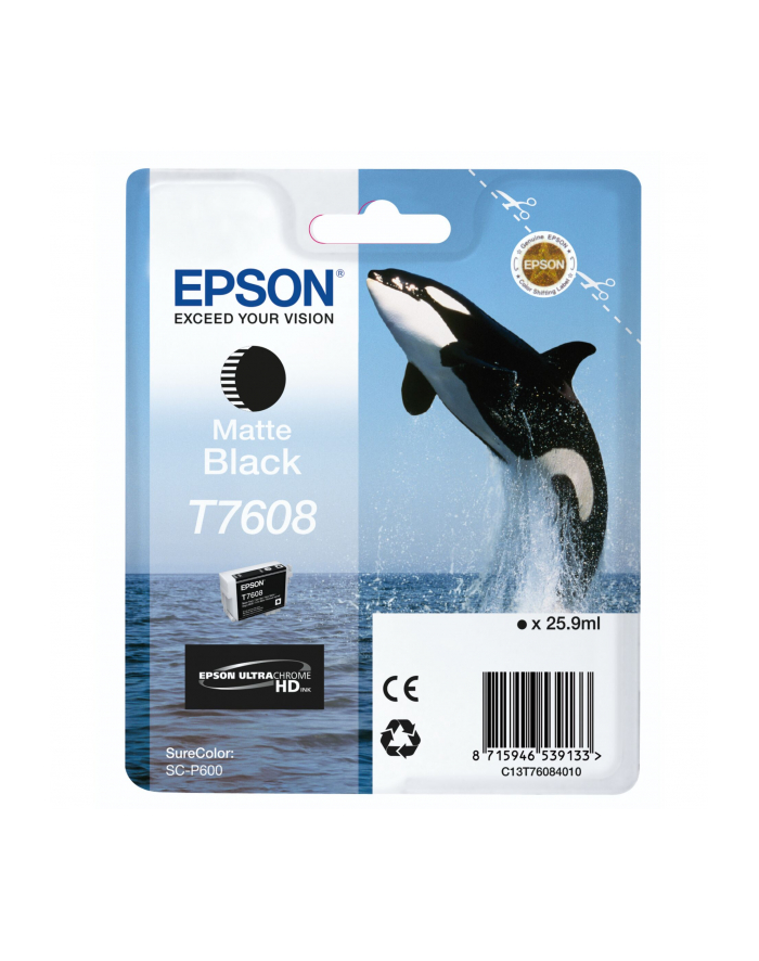 Epson ink cartridge matte Kolor: CZARNY T 7608N główny