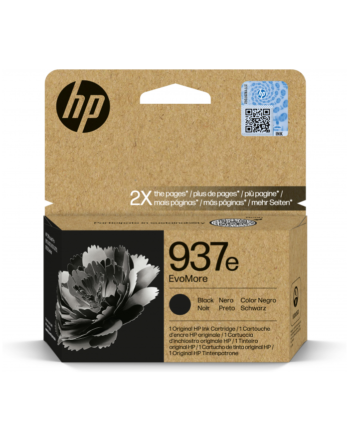 hewlett packard HP EvoMore 4S6W9NE ink cartridge Kolor: CZARNY No. 937e główny