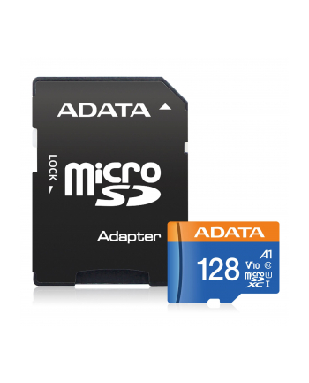 ADATA CARD MICROSDHC       128GB UHS-I CL10 100/20 MB/s W/1 Adap.