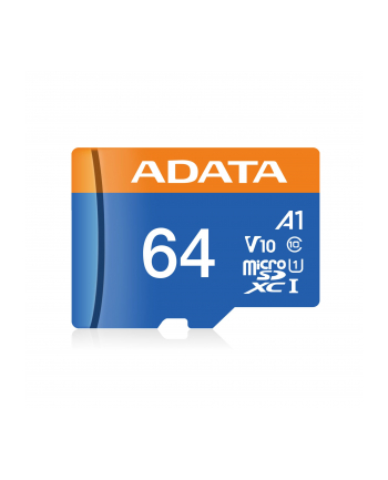 ADATA CARD MICROSDHC        64GB UHS-I CL10 100/20 MB/s W/1 Adap.