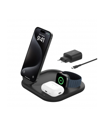 Belkin BOOST Charge 3in1 Qi2 15W magn.Charg.Stand bl.  WIZ029vfBK