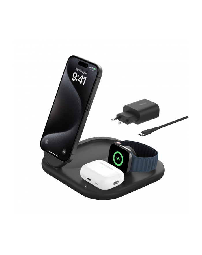 Belkin BOOST Charge 3in1 Qi2 15W magn.Charg.Stand bl.  WIZ029vfBK główny