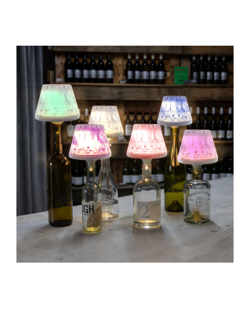 REV LED Bottle Lamp with battery Lamprusco Cristal RGBW