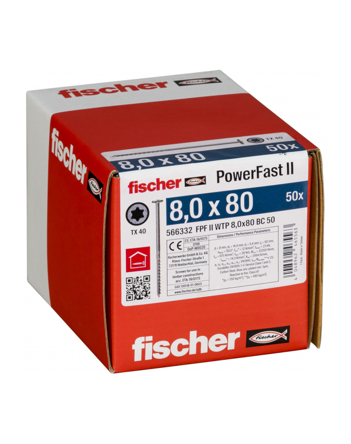 Fischer PowerFast II 8,0x80 TK TX TG blvz 50 główny