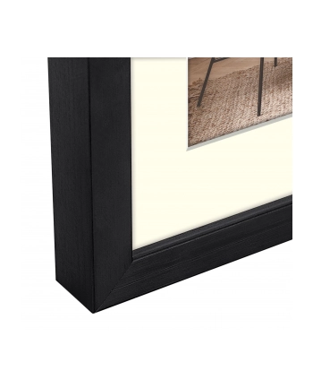 ZEP Malmo Kolor: CZARNY 10x15/15x20 Holz mit Passepartout V4568B