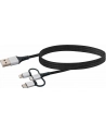 Schwaiger USB-A - USB-C + microUSB Lightning 1.5 m Czarny (LKU100533) - nr 7