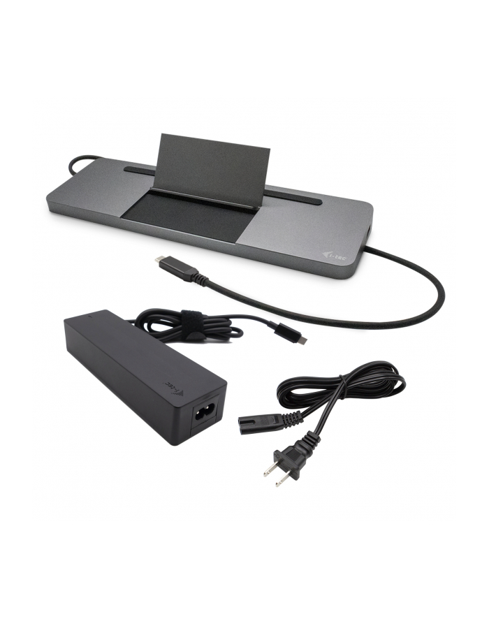 Stacja dokująca USB-C Metal Ergonomic 4K 3x Display Docking Station Power Delivery 85 W + i-tec Universal Charger 100 W główny