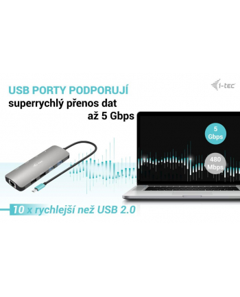 i-tec Stacja dokująca USB-C Metal Nano 2x Display Docking Station Power Delivery100W + Charger 100W