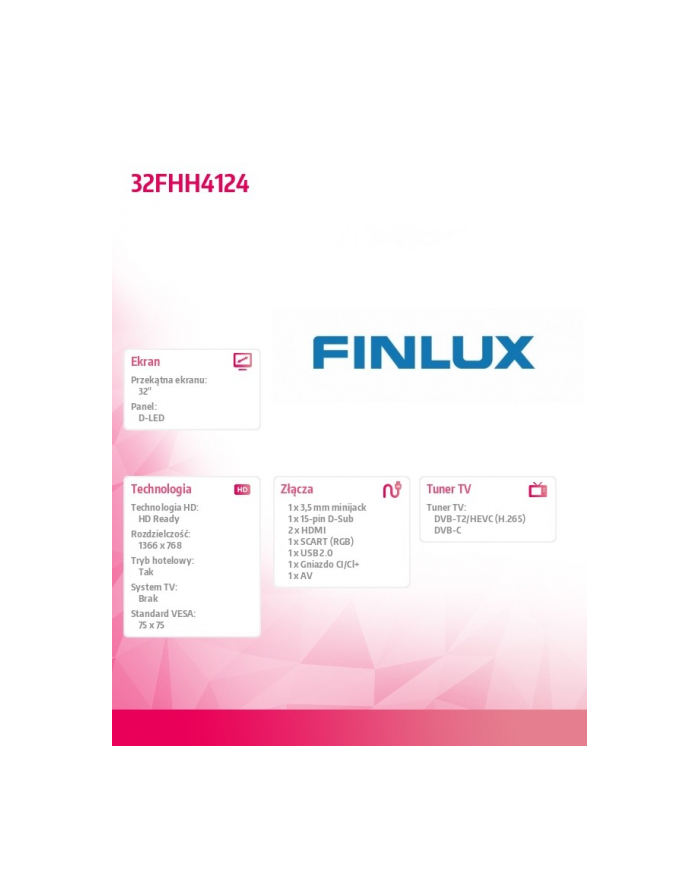 finlux Telewizor LED 32 cale 32FHH4124 główny