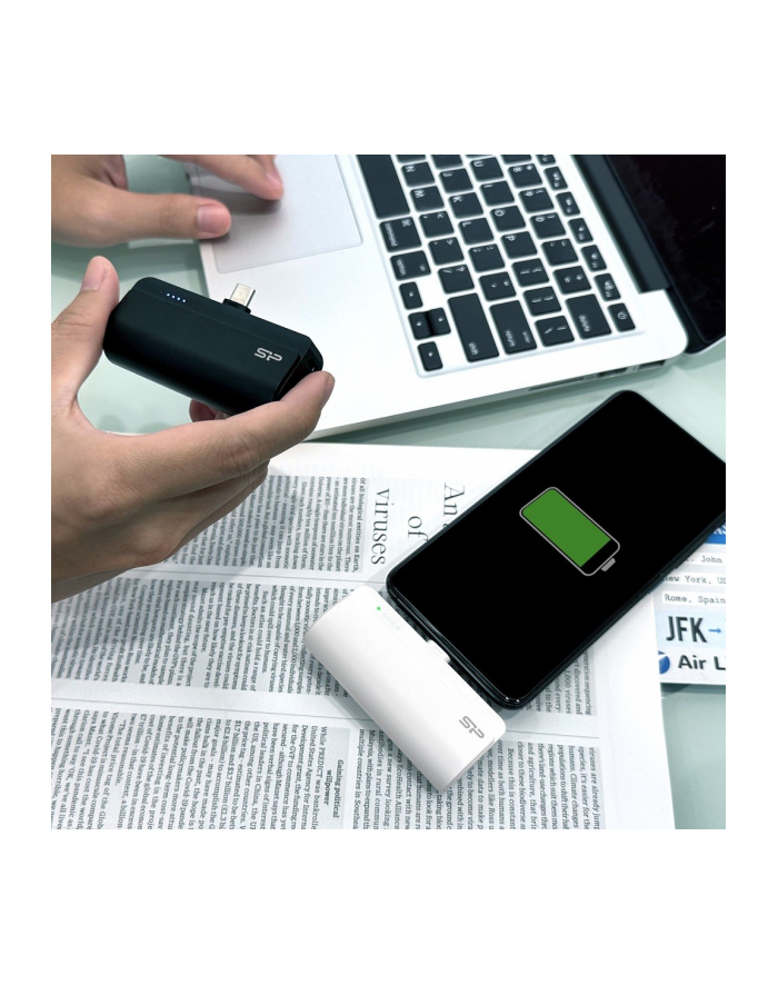 silicon power Power Bank QD50 USB-C 5000 mAh MINI biały główny