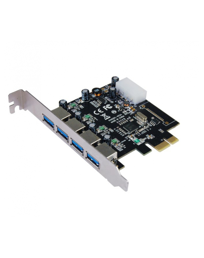 LONGSHINE  USB 3.0 CARD PCIE 4*ZEWNĘTRZNY Z KABLEM SATA POWER RETAIL - SERIAL ATA - SATA, LCS-6380-4  () główny