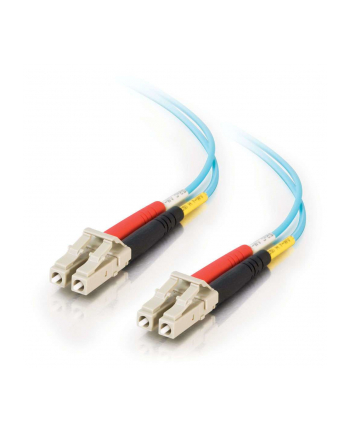 C2G Lc-Lc 10Gb 50/125 Om3 Duplex Multimode Pvc Fiber Optic Cable (Lszh) - Network 2 M Aqua (85550)