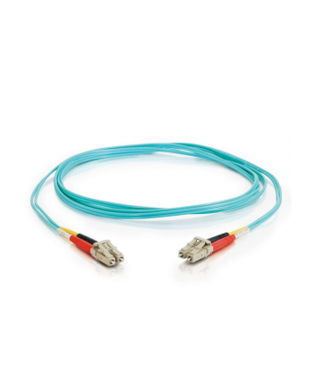 C2G Lc-Lc 10Gb 50/125 Om3 Duplex Multimode Pvc Fiber Optic Cable (Lszh) - Network 2 M Aqua (85550)