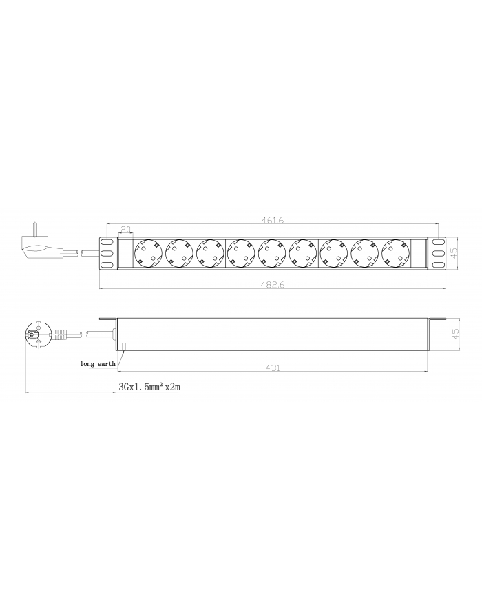 Efb Elektronik Ek631De.1 2M 9X Gniazdo Czarny główny