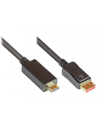 Good Connections Premium Displayport 1.4 Do Hdmi 2.0 Kabel Przyłączeniowy/Adapter - 4K / Uhd @ 60Hz Adaptera Potrójny Ekranowanie Pozłacane