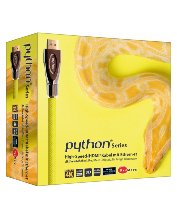 Python PYTHON® Seria Premium Active High-Speed HDMI kabel przyłączeniowy z Ethernet - REDMERE CHIPSAT - 4K2K / UHD/Ultra HD/Full HD - przewód miedzian