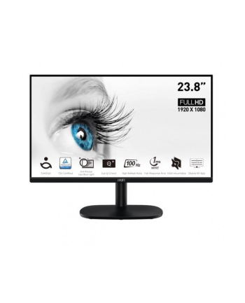 msi Monitor PRO MP245V 23.8 cala LCD/FLAT/FHD/100Hz/Black