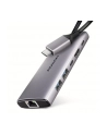 axagon Hub HMC-6G2L 2xUSB-A HDMI4K 1x USB-C PD100W USB-C LAN - nr 29